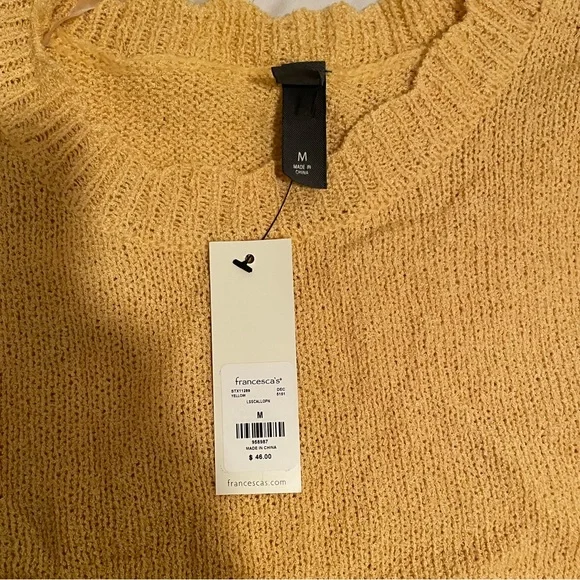 Yellow sweater nwt medium - Picture 3 of 3